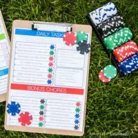 Use poker chips to create a kids chore system that works.