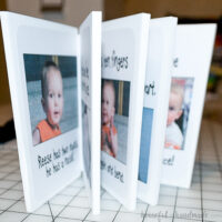 Personalized book for kids made from foam craft sheets open showing the inside pages.