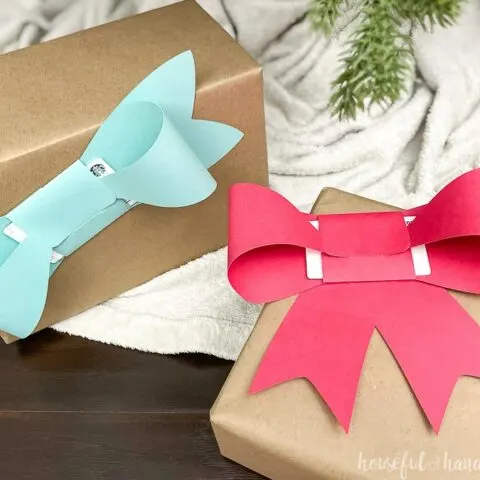 paper bow on presents