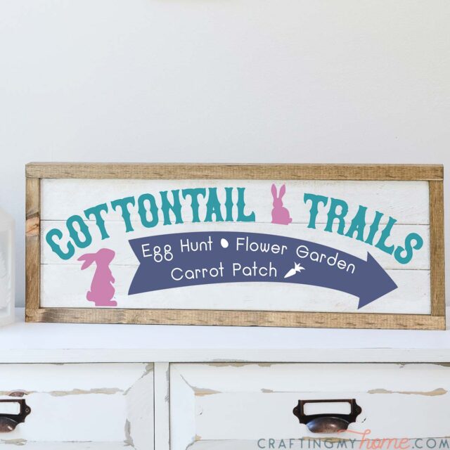 Bunny Trail Easter Sign SVG • Crafting my Home