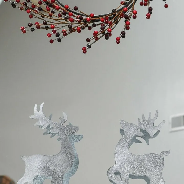 christmas reindeer on mantel