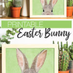 Easter printable of bunny face.