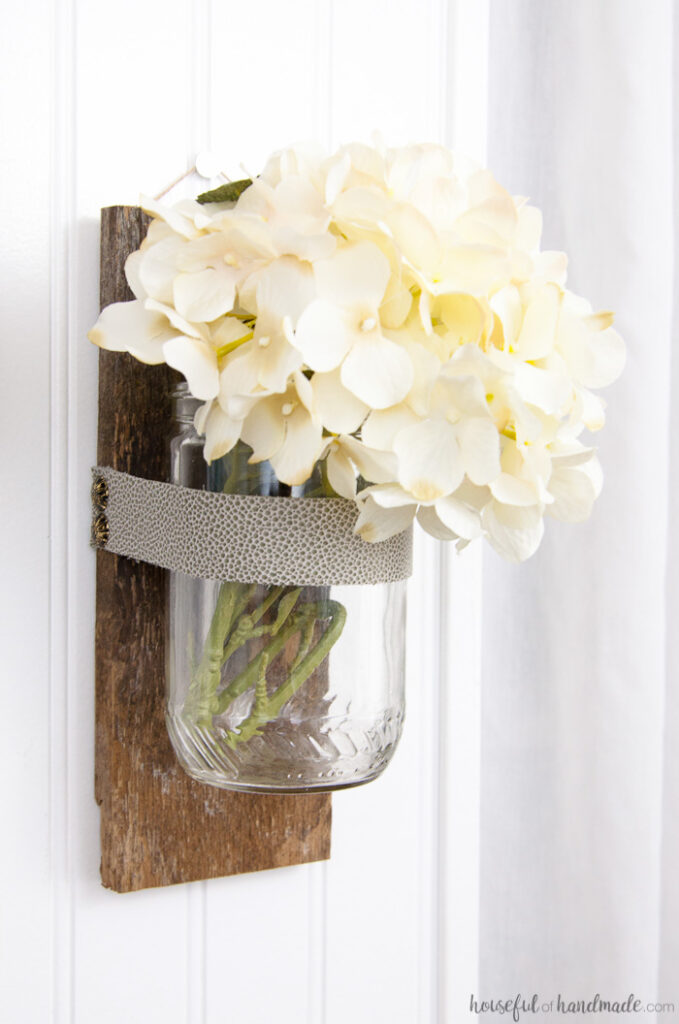Super Easy DIY Wall Vases from Upcycled Jars • Crafting my Home