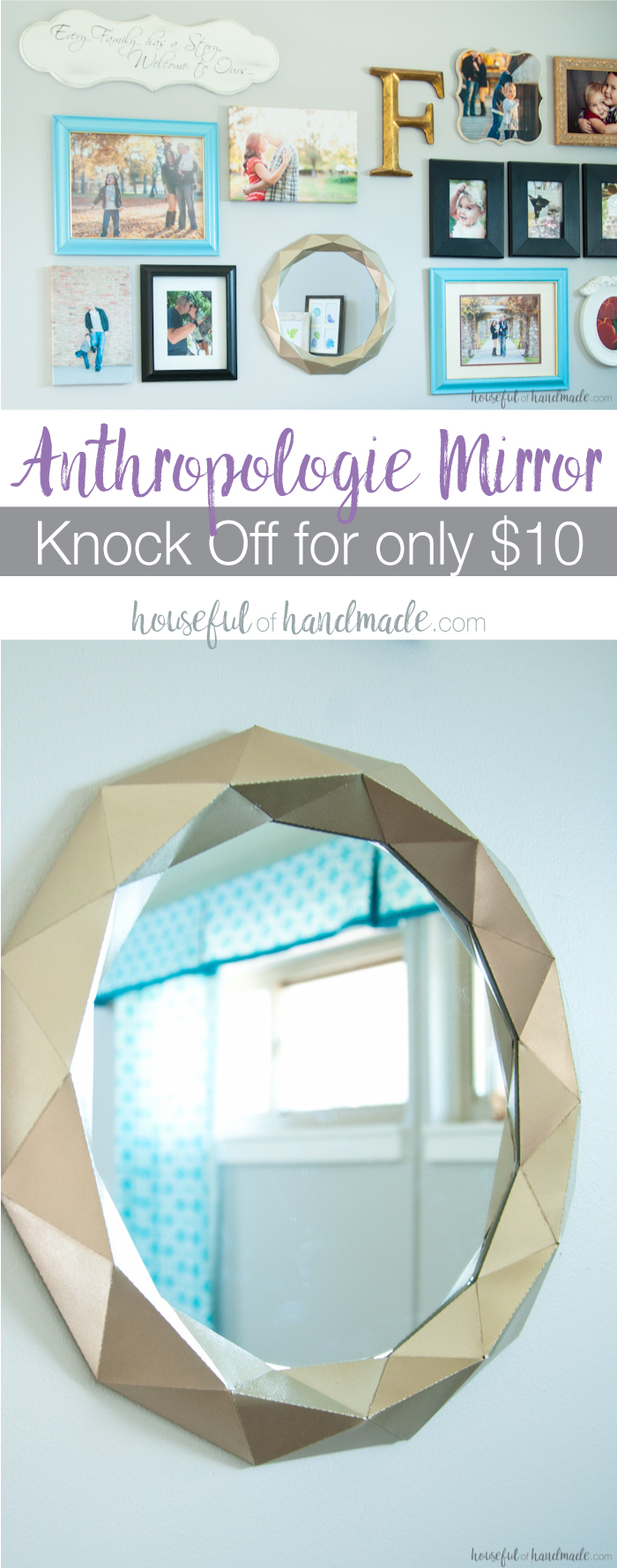 DIY Anthropologie Mirror Knock Off for only 10 • Crafting my Home
