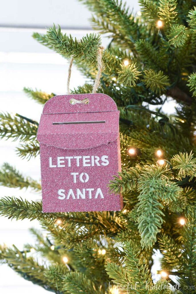 DIY miniature Letters to Santa mailbox as a Christmas ornament. 