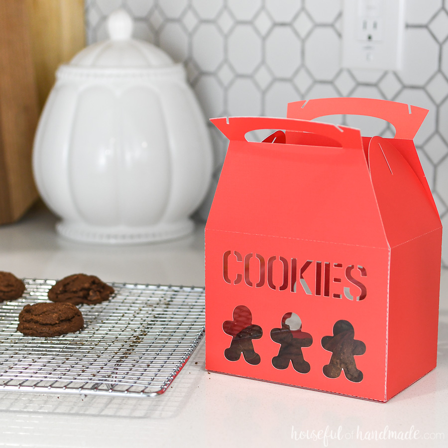Christmas Cookie Boxes {7 Days of Paper Christmas Decor} • Crafting my Home