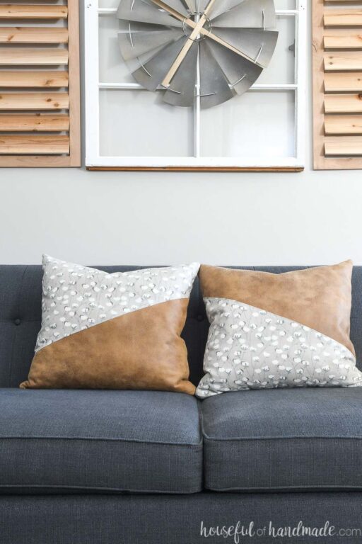 Stunning Decorative Leather Throw Pillows You Can DIY • Crafting my Home