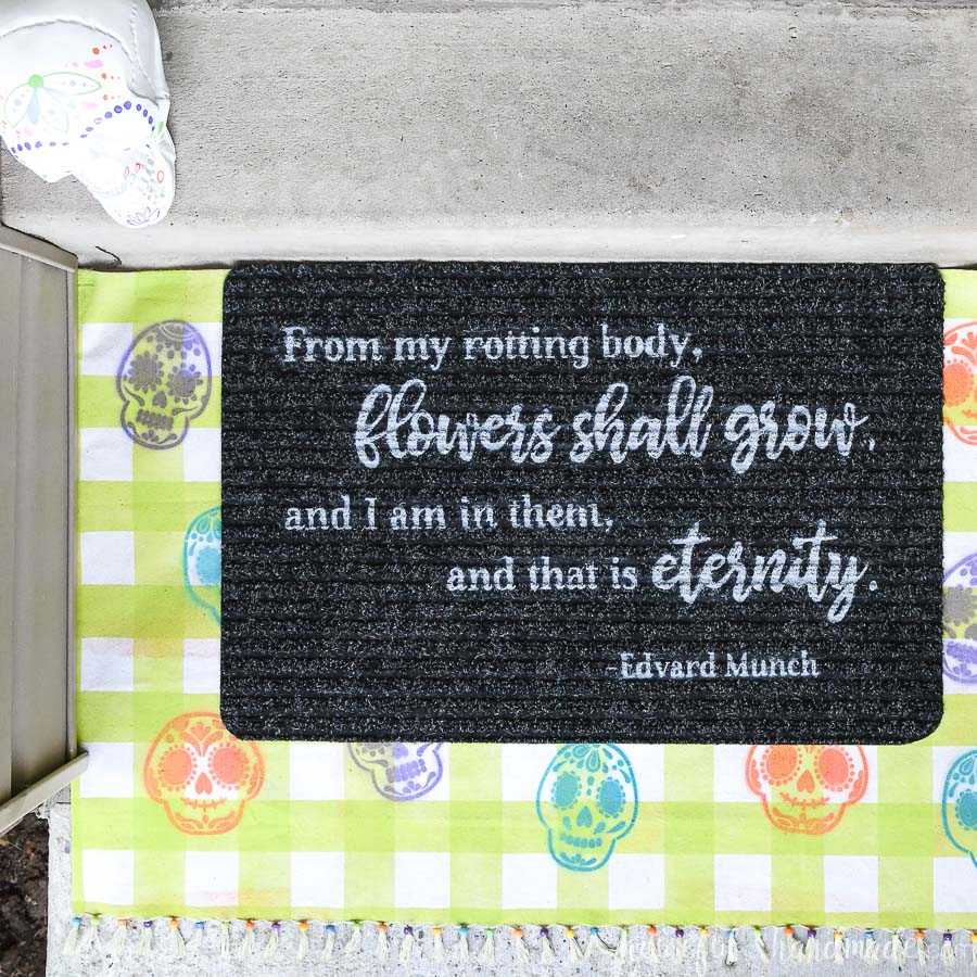 DIY Halloween Layered Doormat