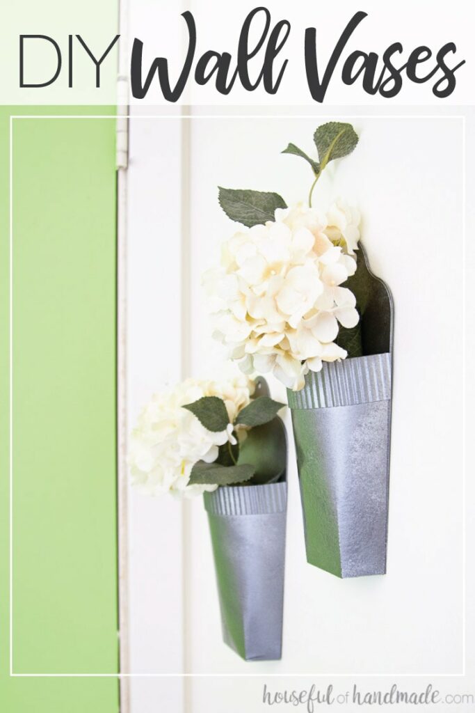 DIY wall vases made from paper for cheap wall decor. 
