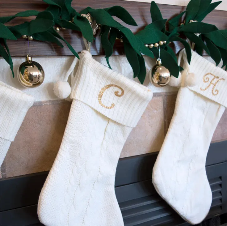 Image for Make Custom Monogram Stockings with Cricut Iron-On