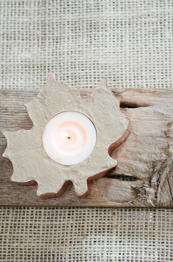 Concrete and copper are the perfect combination for fall.