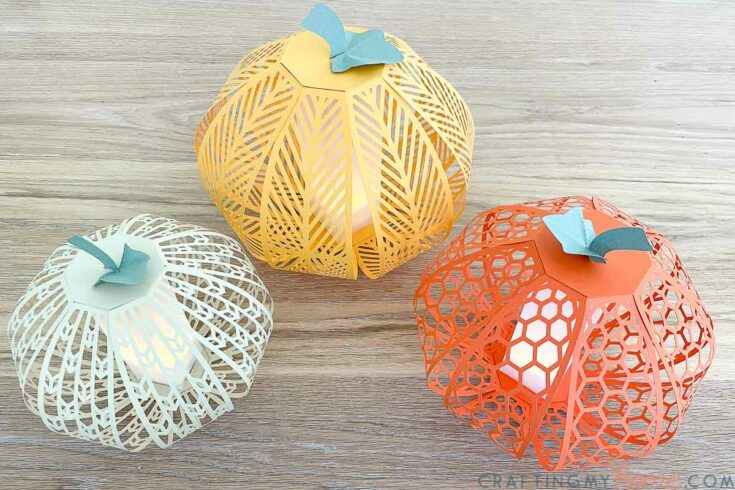 Beautiful Paper Pumpkin Lanterns Craft • Crafting my Home