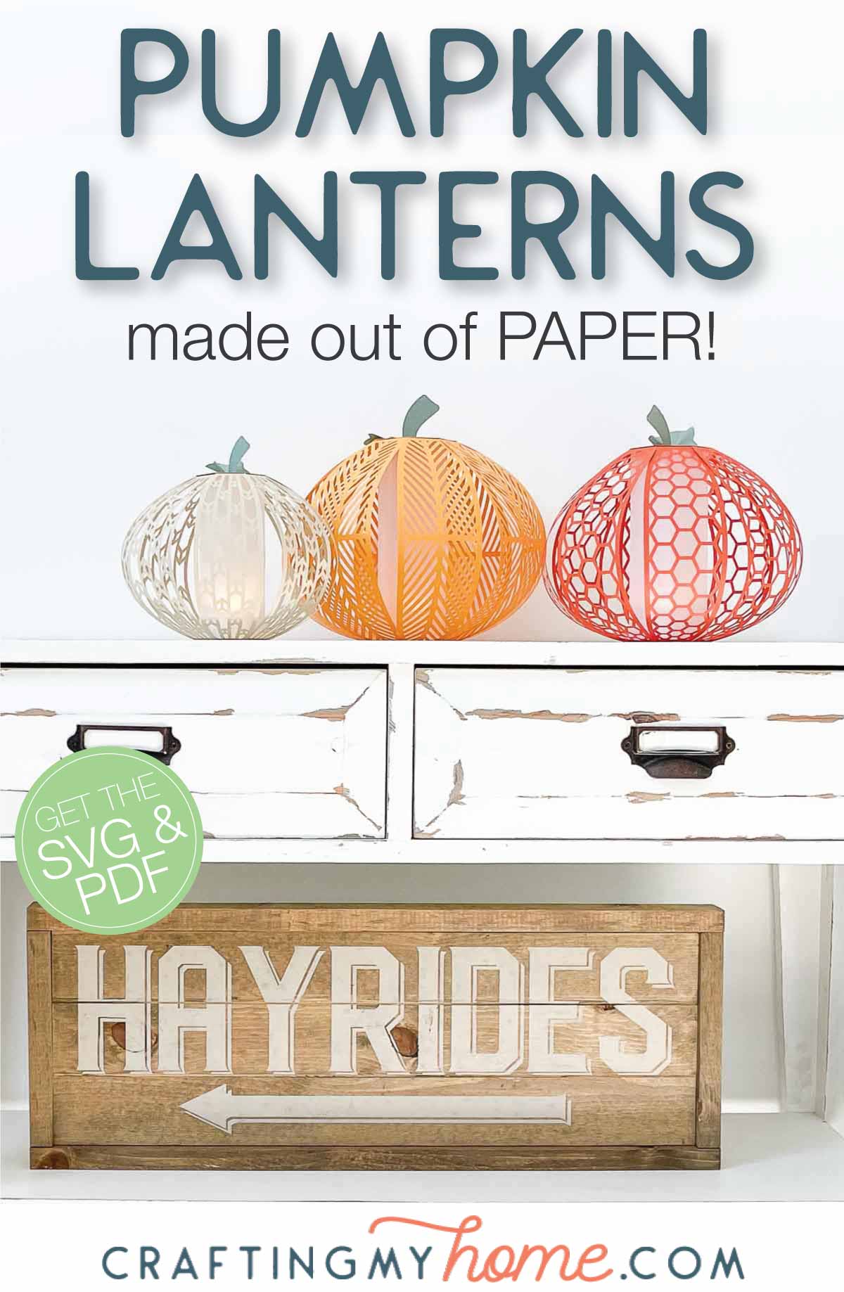 Beautiful Paper Pumpkin Lanterns Craft • Crafting my Home