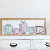 Fall sign created using the modern pumpkin SVG files.