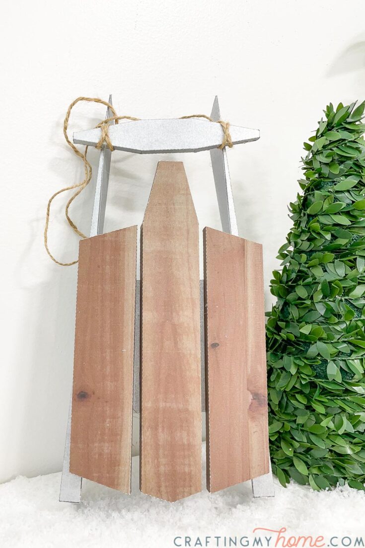 Sled Paper String Craft Decorative Wooden Sled Paper Craft • Crafting my Home